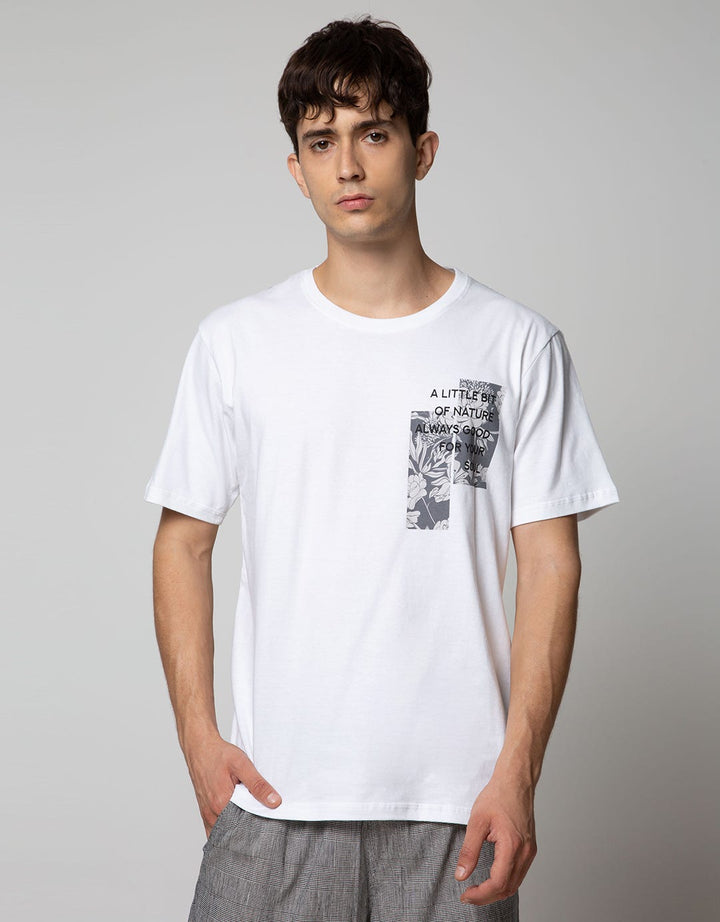 Nevada Short Sleeve T-Shirt Print Flower With Wording