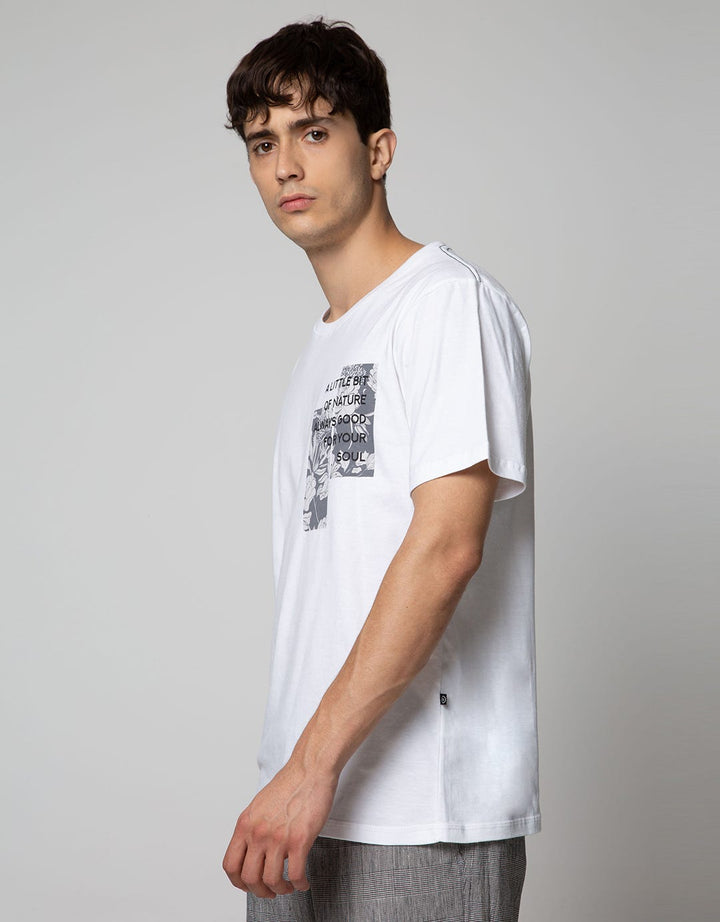 Nevada Short Sleeve T-Shirt Print Flower With Wording