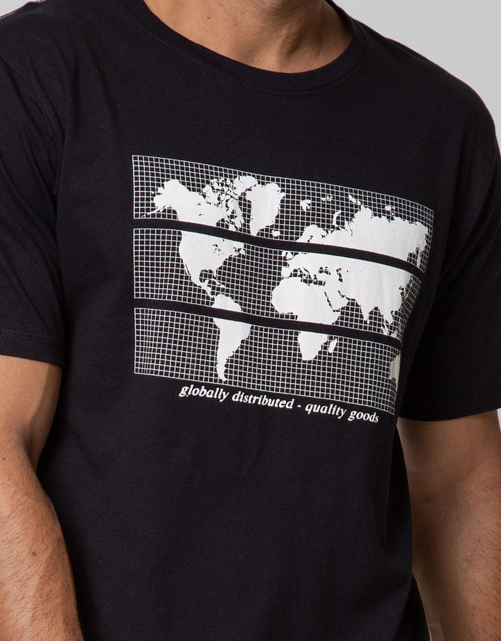 Nevada Short Sleeve T-Shirt Print World Map