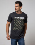 Nevada Short Sleeve T-shirt Print Army Background "Break Rules"