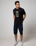Nevada Short Sleeve T-shirt Print Army Background Horizontal