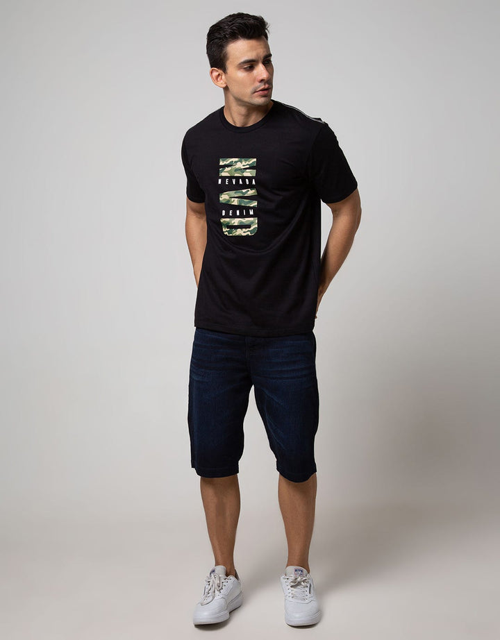 Nevada Short Sleeve T-shirt Print Army Background Horizontal