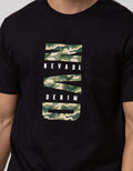 Nevada Short Sleeve T-shirt Print Army Background Horizontal