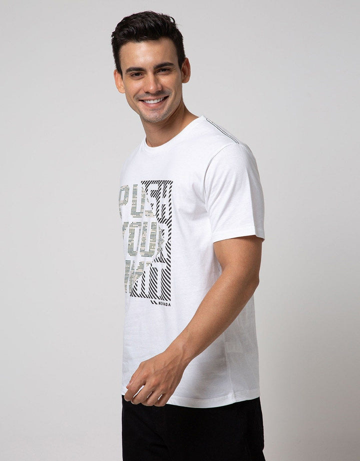 Nevada Short Sleeve T-shirt Print Army Background Push Your Limit