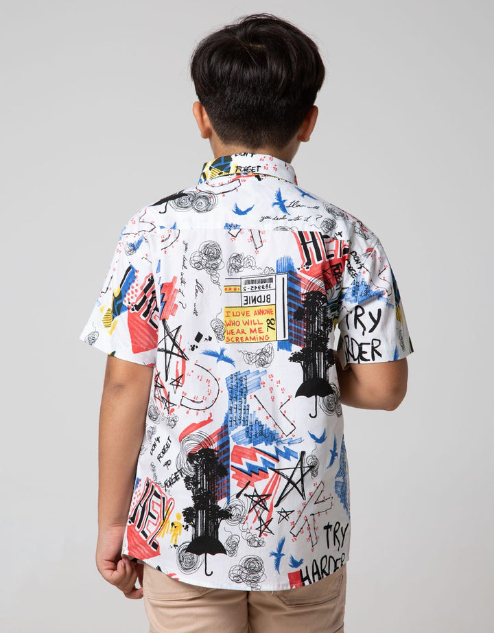 Nevada Kids Short Sleeve Shirt Graffiti