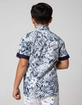 Nevada Kids Short Sleeve Shirt Fullprint Leaf