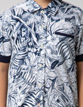Nevada Kids Short Sleeve Shirt Fullprint Leaf