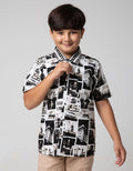 Nevada Kids Short Sleeve Shirt Fullprint Collage City