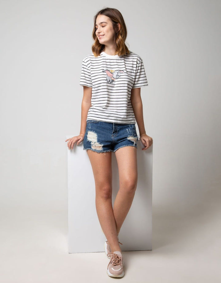 Disney Short Sleeve T-Shirt Dumbo Stripe