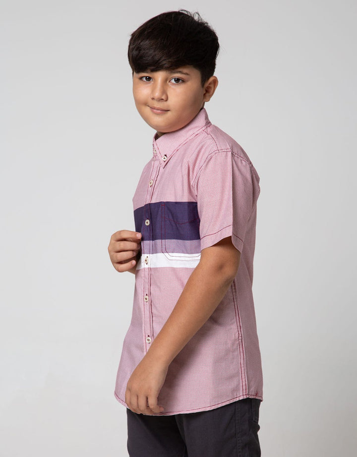 Nevada Kids Short Sleeve Shirt Check Small