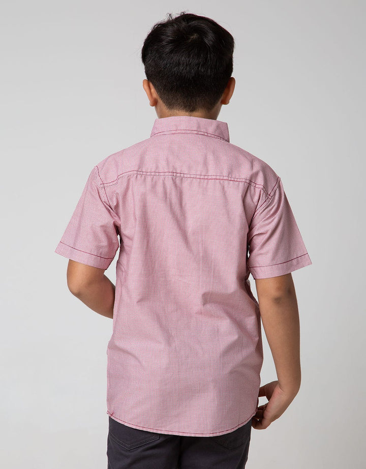 Nevada Kids Short Sleeve Shirt Check Small