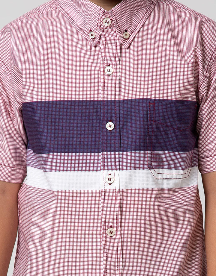 Nevada Kids Short Sleeve Shirt Check Small