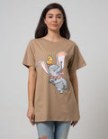Disney Top Short Sleeve T-Shirt Dumbo Big Oversized Cotton Usa