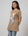 Disney Top Short Sleeve T-Shirt Dumbo Big Oversized Cotton Usa