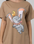 Disney Top Short Sleeve T-Shirt Dumbo Big Oversized Cotton Usa