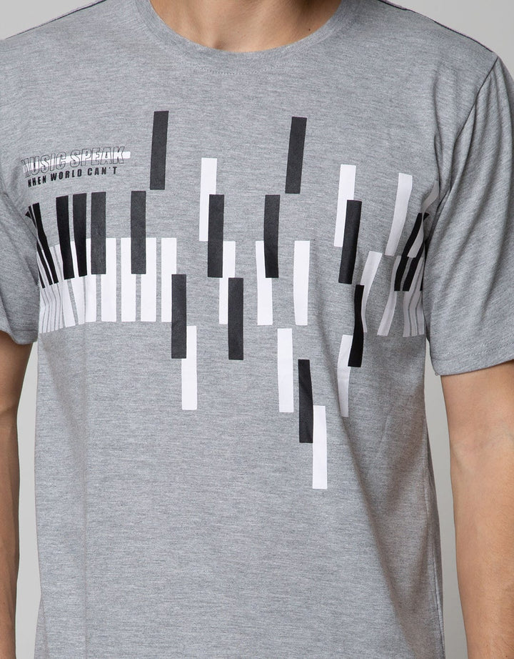 T Zone Short Sleeve T-Shirt Print Music Series Piano