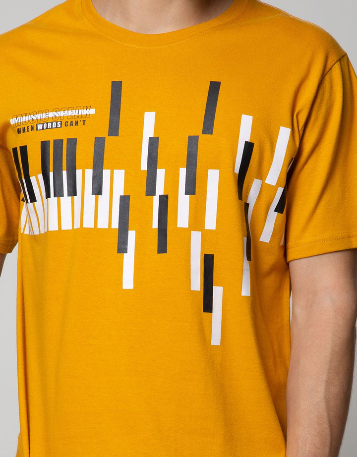 T Zone Short Sleeve T-Shirt Print Music Series Piano 2