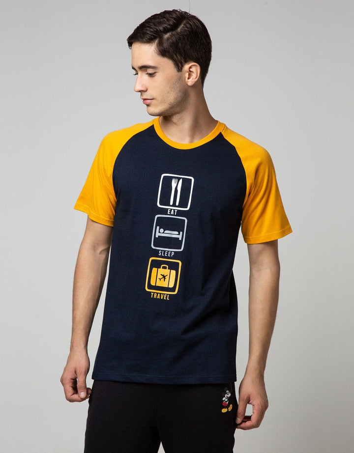 T Zone Short Sleeve Raglan T-Shirt Holiday Logo
