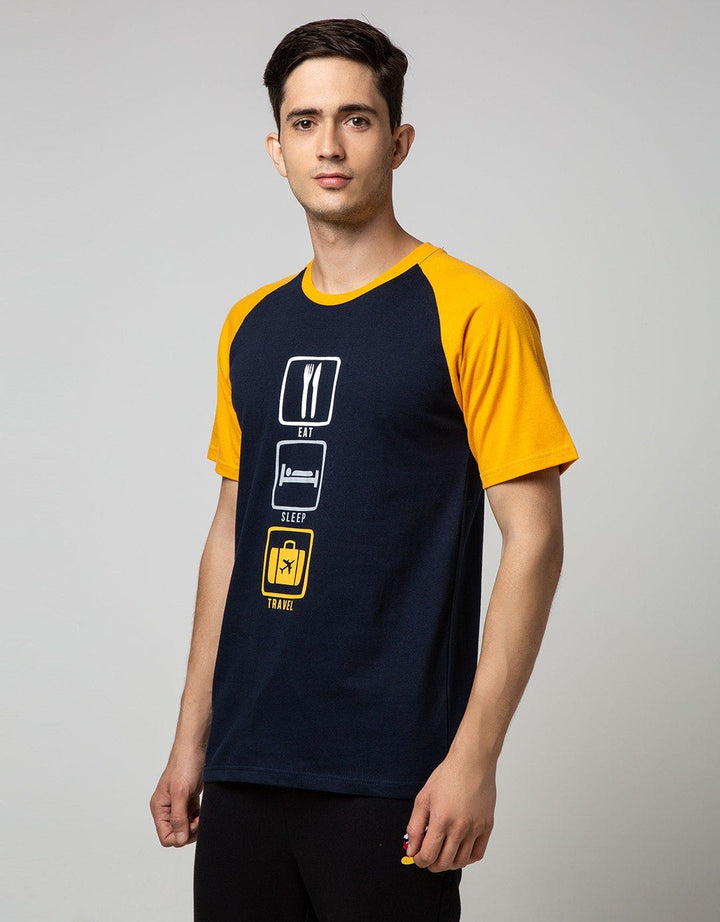 T Zone Short Sleeve Raglan T-Shirt Holiday Logo