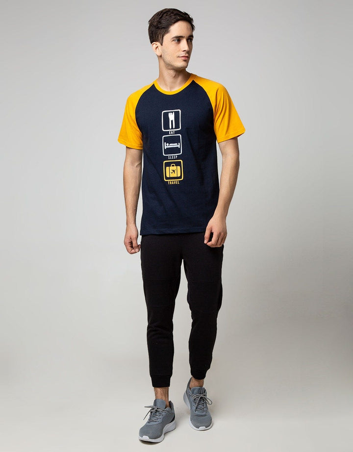T Zone Short Sleeve Raglan T-Shirt Holiday Logo