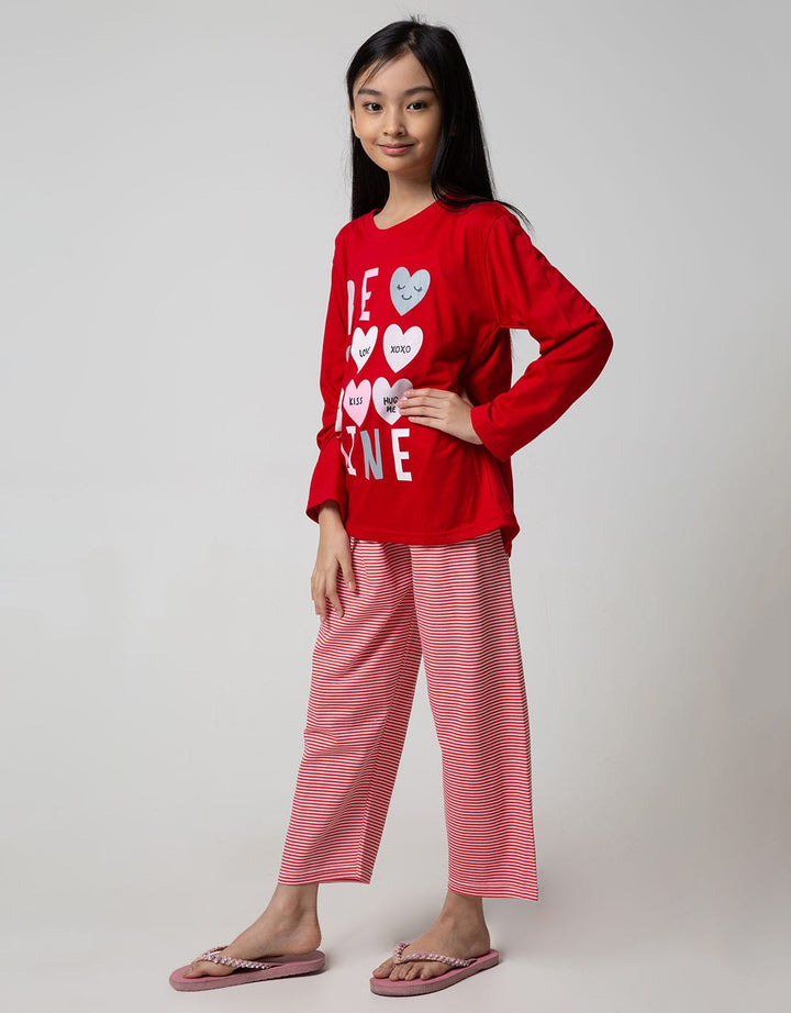 Kidz Too Top Bottom Set Piyama Long Sleeve Be Mine