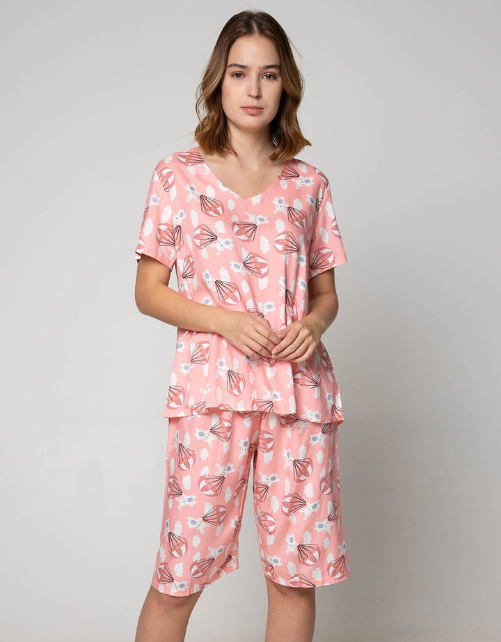 Nevada Sleepwear Pyjama Capri Bunny Sky