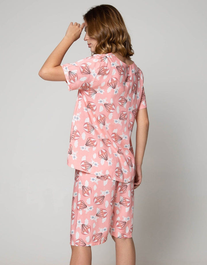 Nevada Sleepwear Pyjama Capri Bunny Sky
