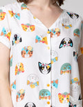 Nevada Short Sleeve Pyjama Capri Flower Crown