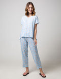 Nevada Short Sleeve Pyjama Pants Owl Carnation