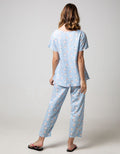 Nevada Short Sleeve Pyjama Pants Owl Carnation