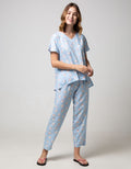 Nevada Short Sleeve Pyjama Pants Owl Carnation