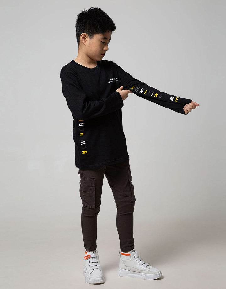 Nevada Kids Long Sleeve T-Shirt Side Print New York