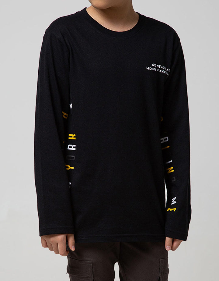 Nevada Kids Long Sleeve T-Shirt Side Print New York