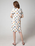 Nevada Short Sleeve Midi Dress Flower Crown