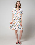 Nevada Short Sleeve Midi Dress Flower Crown