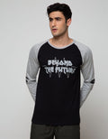 T Zone Long Sleeve Raglan T-Shirt Print Beyond The Future