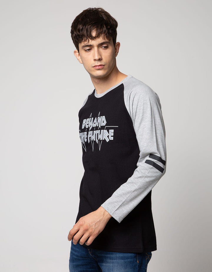 T Zone Long Sleeve Raglan T-Shirt Print Beyond The Future