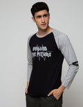 T Zone Long Sleeve Raglan T-Shirt Print Beyond The Future
