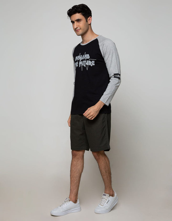 T Zone Long Sleeve Raglan T-Shirt Print Beyond The Future