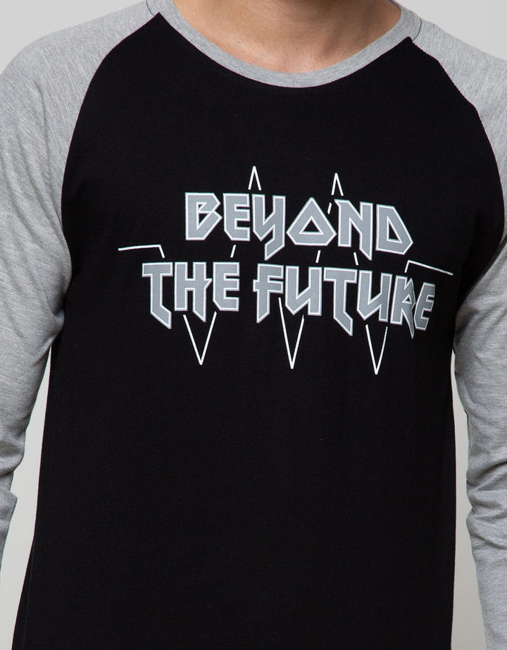 T Zone Long Sleeve Raglan T-Shirt Print Beyond The Future
