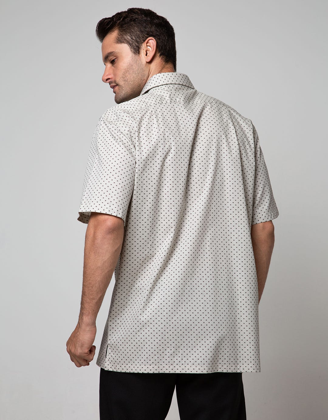 Cole Short Sleeve Shirt Print Regular Spread Collar