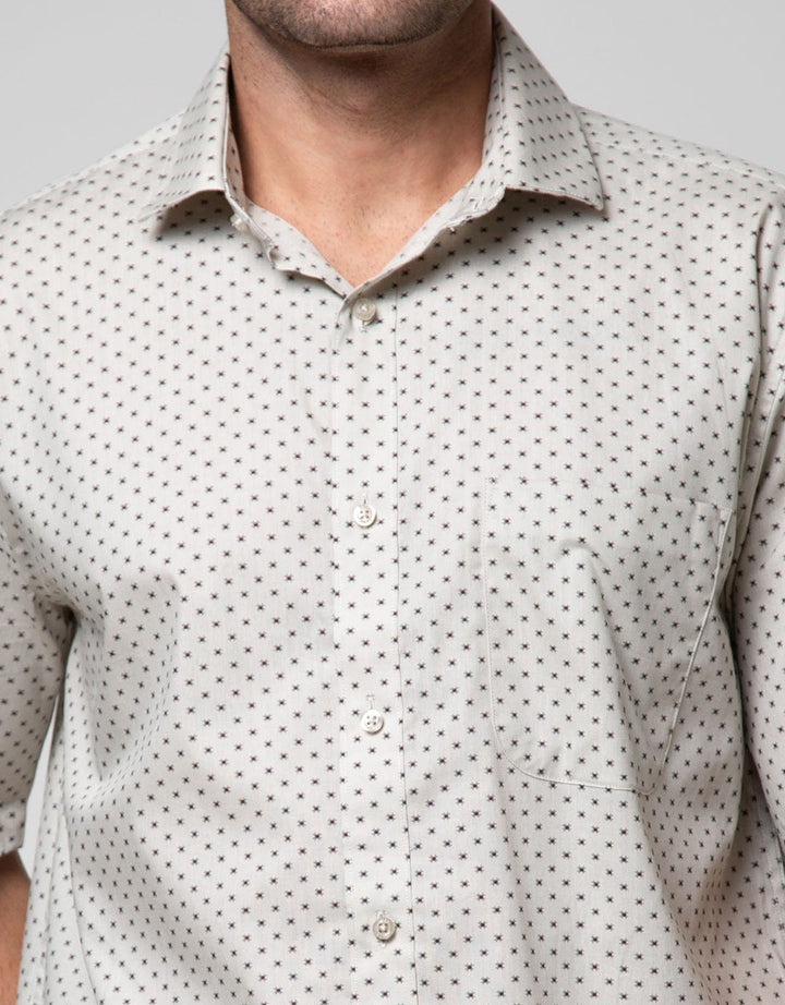 Cole Short Sleeve Shirt Print Regular Spread Collar