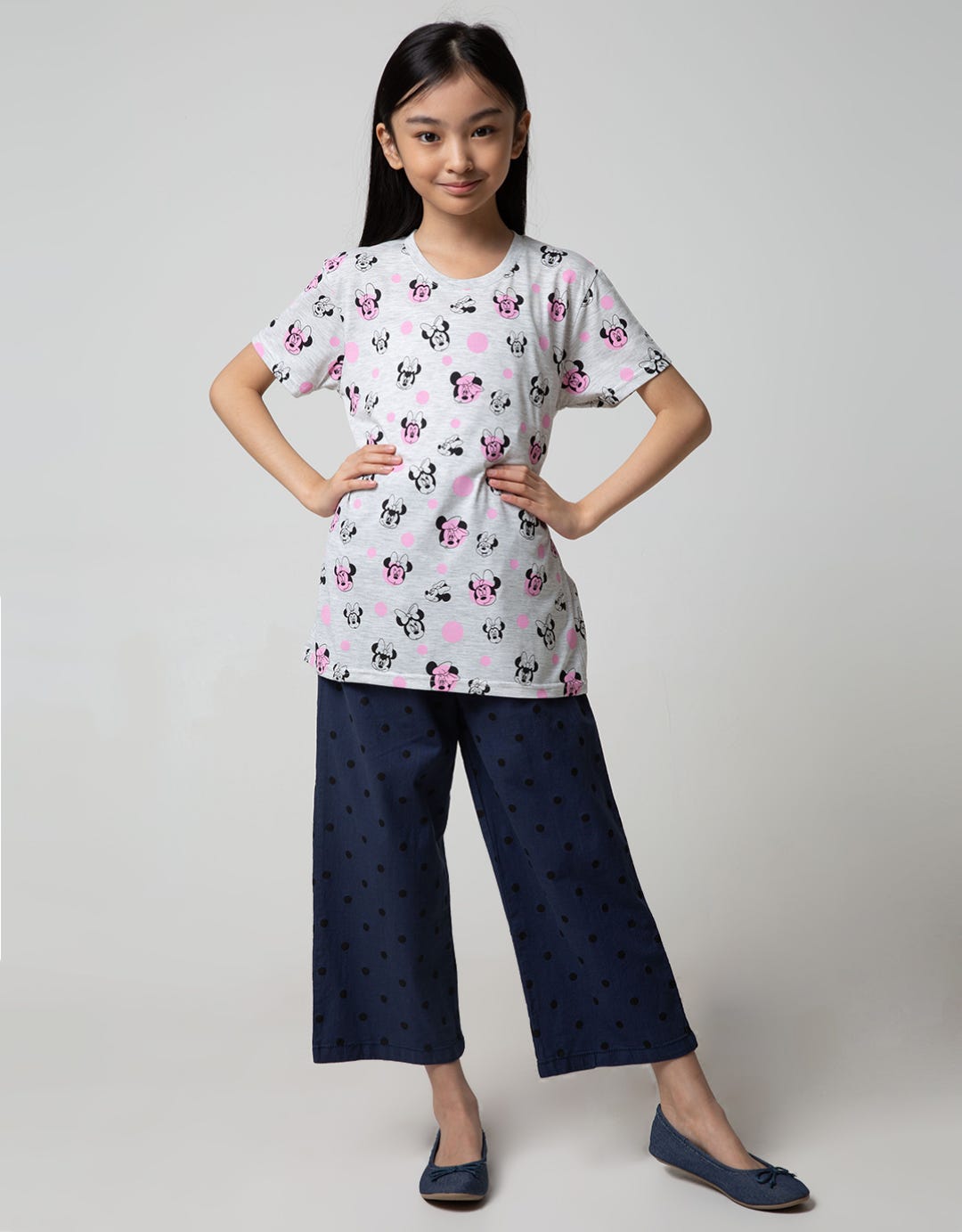 Disney Short Sleeve T-Shirt Basic Minnie Fullprint Polkadot