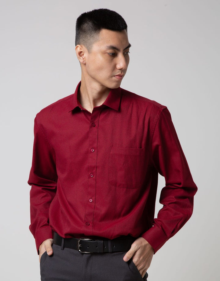 Cole Long Sleeve Shirt Solid Kn 1 Regular Point Collar