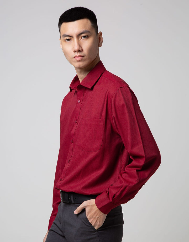 Cole Long Sleeve Shirt Solid Kn 1 Regular Point Collar