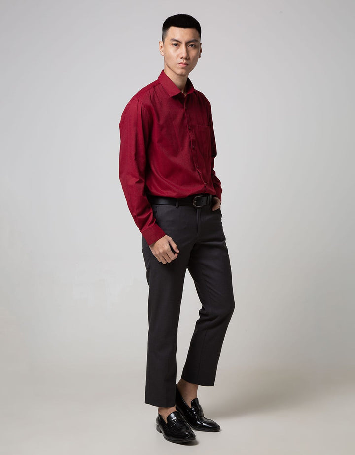 Cole Long Sleeve Shirt Solid Kn 1 Regular Point Collar