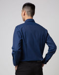 Cole Long Sleeve Shirt Solid Kt 1 Indigo Slim Point Collar