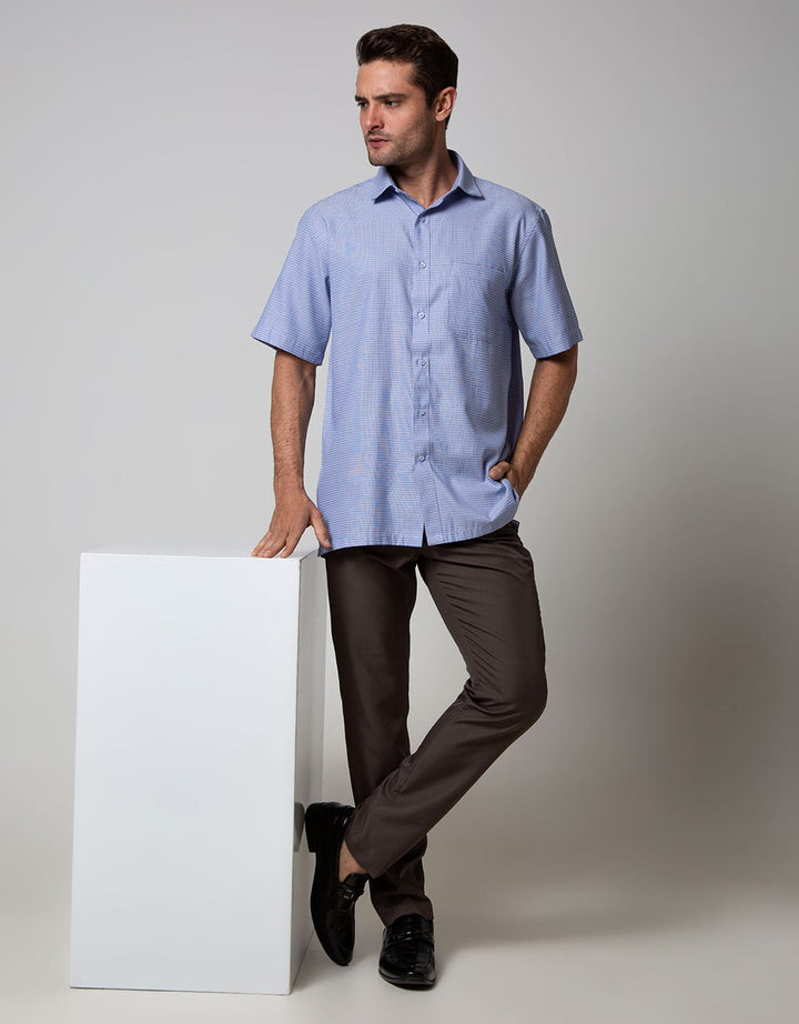 Cole Short Sleeve Shirt 302 Texture Regular Point Colla