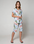 St. Yves Sleepwear Short Sleeve Pyjama Capri Blush Camelia