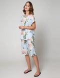 St. Yves Sleepwear Short Sleeve Pyjama Capri Blush Camelia